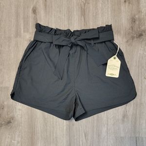 Black Paper Bag Shorts!! Size Small!